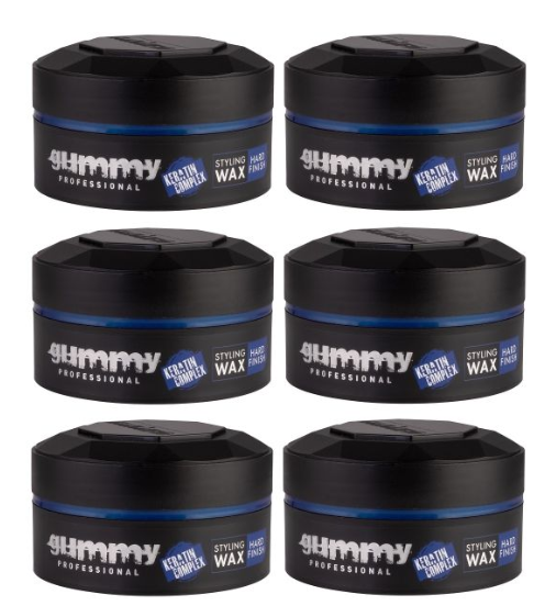 Gummy Keratin Complex Styling Wax Hard Finish 6 pieces