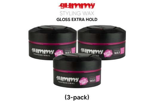 Gummy Styling Wax Gloss Extra Hold 150ml (3-pack)