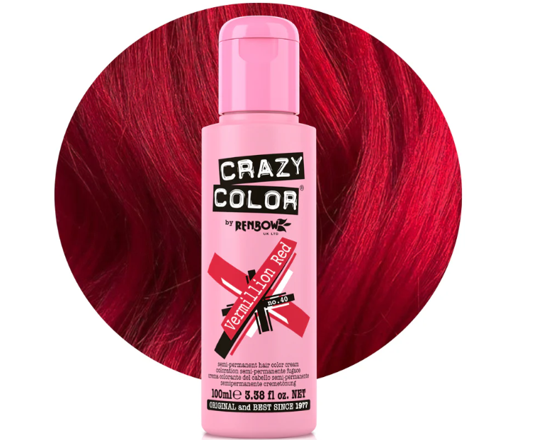 Crazy Color Vermillion Red 100ml - Hair Dye