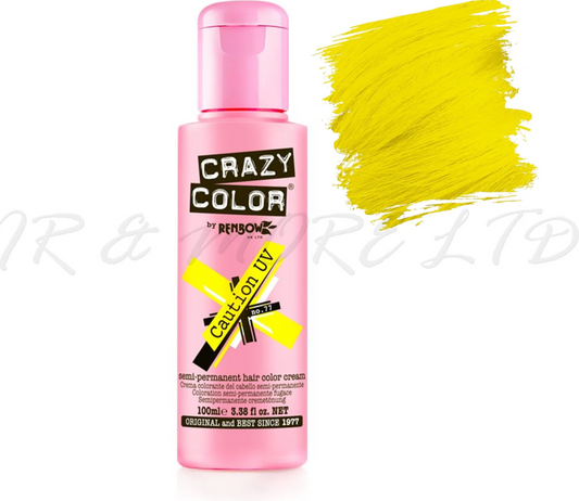Crazy Color - Caution UV Semi permanent hair dye - Yellow