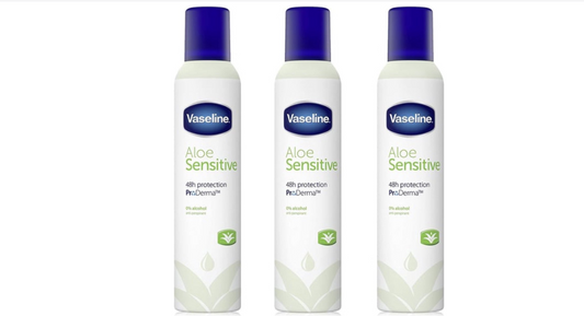 Vaseline ProDerma Aloe Sensitive Deodorant Spray - 3 x 250 ml