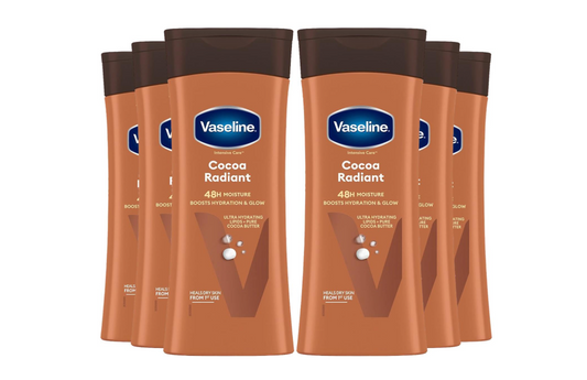 Vaseline Body Lotion - Cocoa 400 ml - Value pack of 6