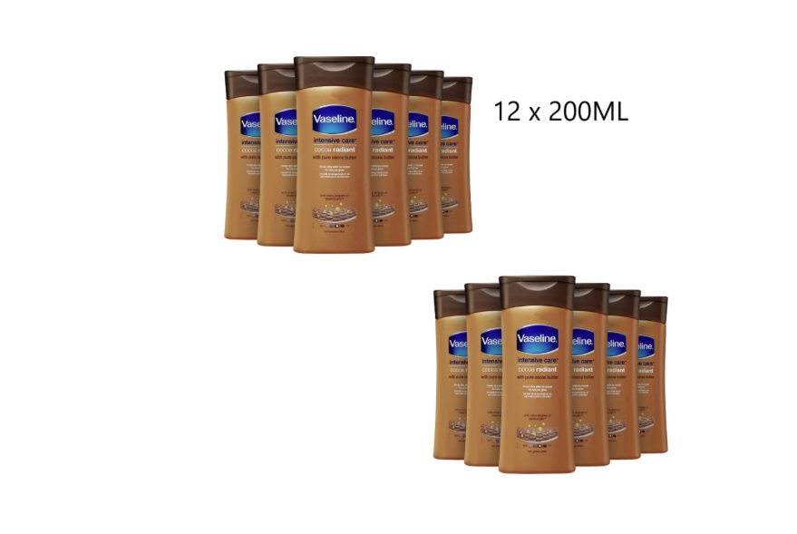 Vaseline Cocoa Radiant Body Lotion - 12 x 200 ml