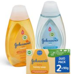 Johnson's Babypakket - Shampoo / Baby bath / Honey creme soap x2