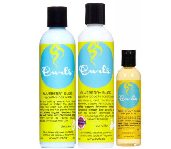 Curls Blueberry Hair Wash + Leave-In + Growth Oil