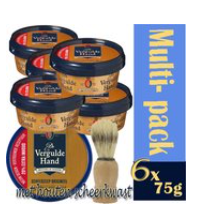 6x Multi-Pack - Gold Plated Hand Shaving Soap with a Wooden Brush