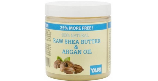 Yari 100% Pure Raw Shea Butter & Argan Oil 250ml