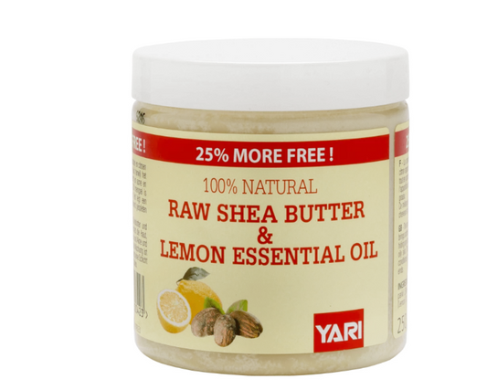 Yari 100% Pure Raw Shea Butter & Lemon Oil 250ml