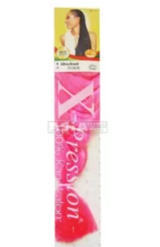 X-PRESSION - ULTRA BRAID SYNTHETIC BRAID HAIR NUMBER PINK