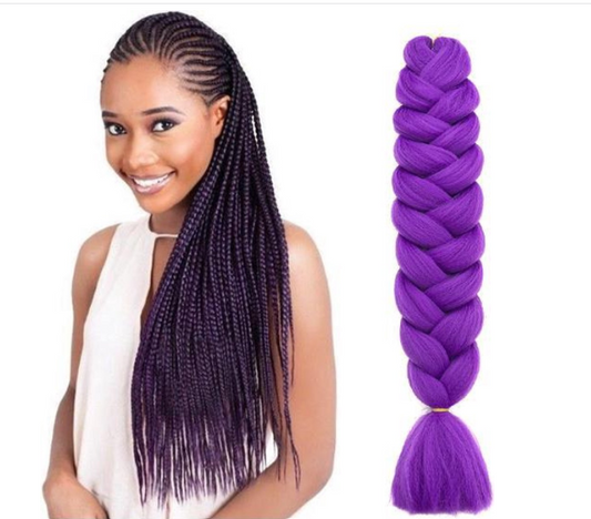 X-Pression Ultra Braid Premium - Braiding Hair Dark Magenta - Purple - Purple - Synthetic Hair