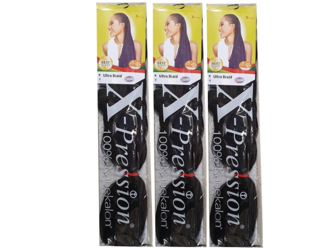 X-pression Ultra Braid Kanekalon expression Hair number 2 (3 pieces)