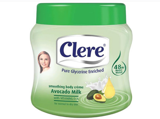 Clere Smoothing Avocado Milk With Vitamins E & A Body Cream 500 ml