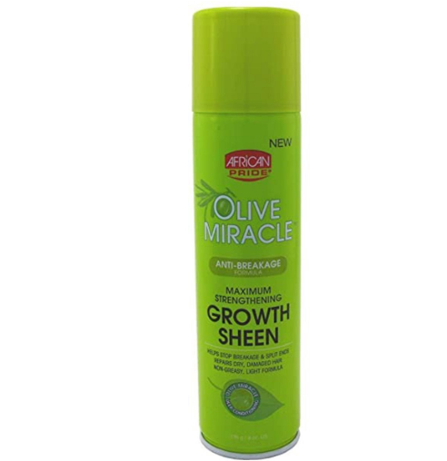 African Pride Olive Miracle Anti-Breakage Maximum Strength Hair Growth Sheen Spray 226g