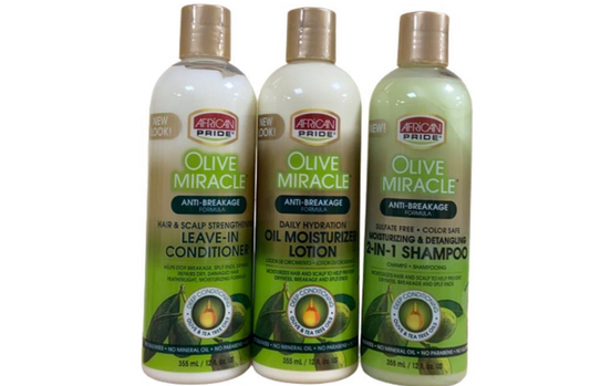 African Pride Olive Miracle Hair Care Set