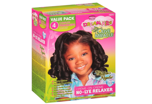 African Pride - Dream Kids - Olive Miracle - Crème on Crème - Children's Regular - Treatment kit - 4 treatments