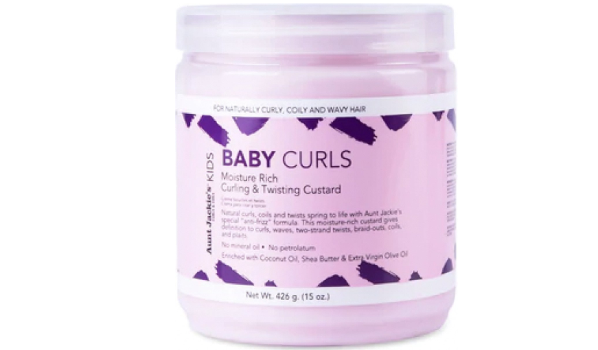 Aunt Jackies Girls Fabulous Curls & Coils Baby Girl Curls Moisture-Rich Curling & Twisting Custard 355 ml