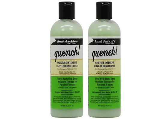 Value set 2x Aunt Jackies Quench moisture intensive leave in conditioner - hydrating conditioner - 355ml