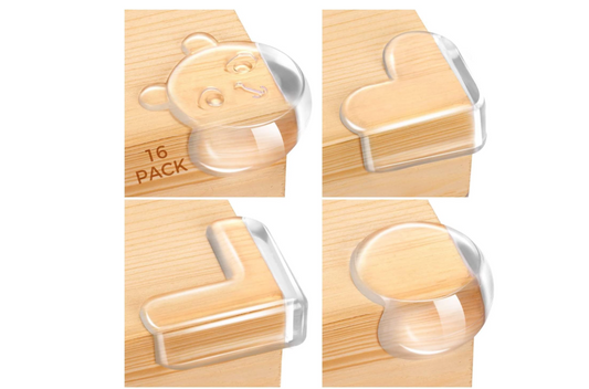 Baby corner protectors - 16 pieces - Table corner protectors - Table corner protectors - Transparent