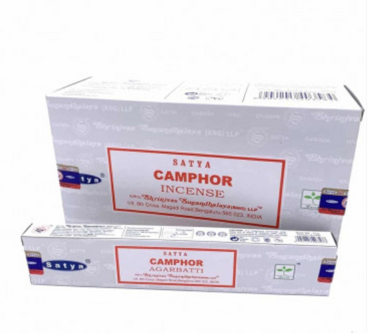Satya Incense Camphor Box 12 packets of 15 sticks