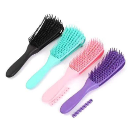 Detangler Brush for curly hair - Detangling Brush - Anti-tangle Hair Brush - Hairbrush - Styling Brush (Purple)