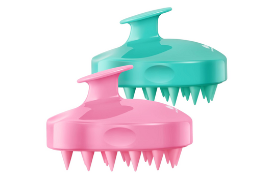 - Silicone Hair Brush 2 pack - Shampoo Brush - Scalp Brush - Massage Brush - No Dandruff - Scalp Massager - Flaky Brush - Hair Brush - Hairbrush - Hair Care - Anti Dandruff - Hair Growth - Healthy Scalp - Turquoise + Pink