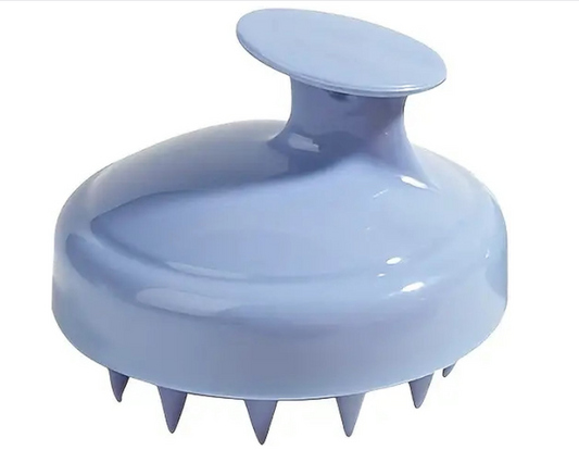 Silicone scalp massage brush - Blue - wet and dry use - stimulation brush - massage hair brush - scalp massage - shampoo brush
