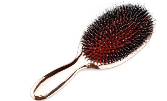 Rose Gold Extension Brush | Boar Hair Brush/Pig Bristles | Hair Brush | Tangle | Anti-Tangle Hair Brushes