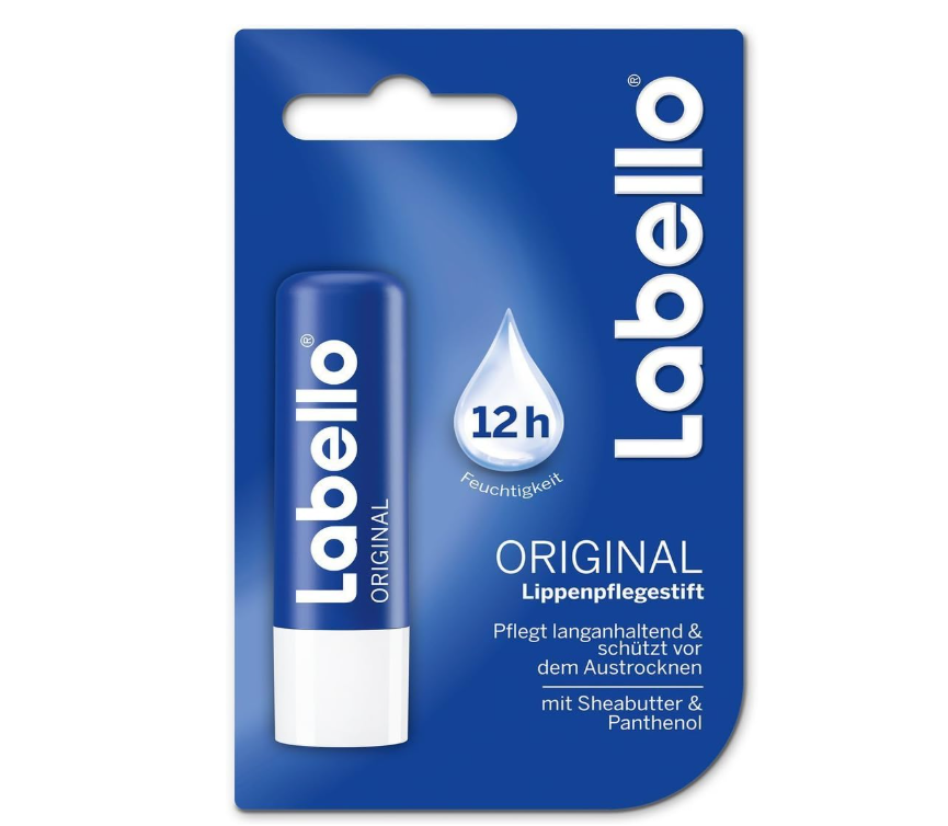 Labello - Lip Balm Classic - Lip Care - Lip Balm - Dry Lips - 24 Hour Effect - Women - Girls - Plastic - Blue