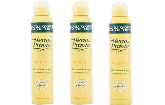 Heno de Pravia Deodorant Spray - 3 x 250 ml