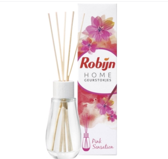 6x Robijn Home Fragrance Reed Sticks Pink Sensation 45 ml