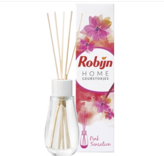 6x Robijn Home Fragrance Reed Sticks Pink Sensation 45 ml