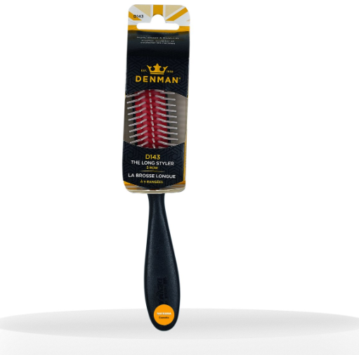 Denman Classic Styling Originals Brush D143 Small 5 Row (Black-Red-White)