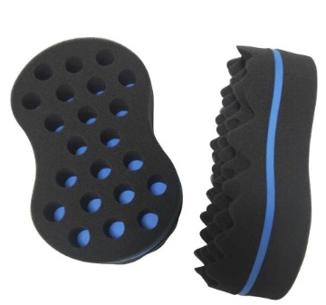Oval Double Sided Twist Hair Brush Sponge, Sponge Brush For Natural Dreads, Afro Curls, Waves, and Twists
