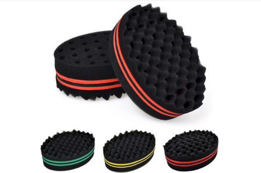 Afro Twist - Haar Spons - Afro Twist Hair Sponge - Haar twister (Zwart / Rood/Blue)