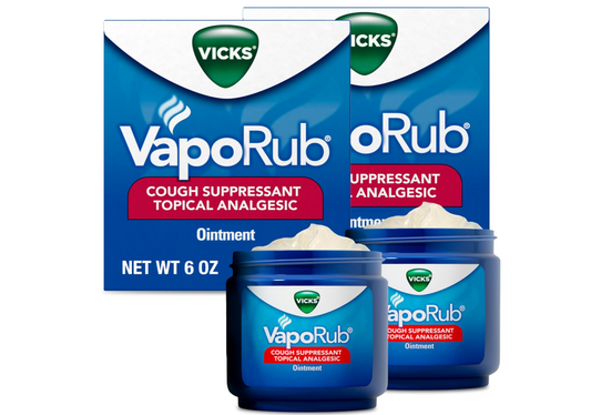 VICKS VapoRub Ointment - Relieves 6 Cold Symptoms - Relief from Colds and/or Flu - 3 x 50 ml