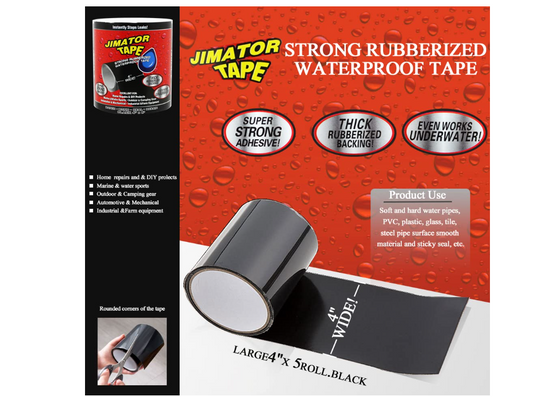 Waterproof Tape - Flex Tape - Super Strong Repair Tape - Insulating - Black - 10 CM x 100 CM