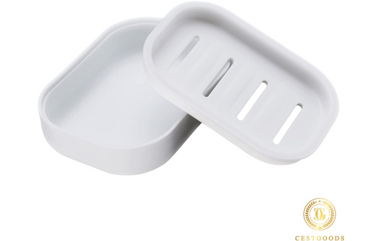 Soap dish - Soap holder with drain - Shower - Bathroom - Gray