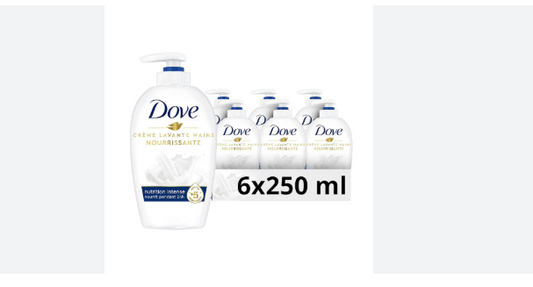 Dove Hand Soap with Pump - Original - 250ml x 6