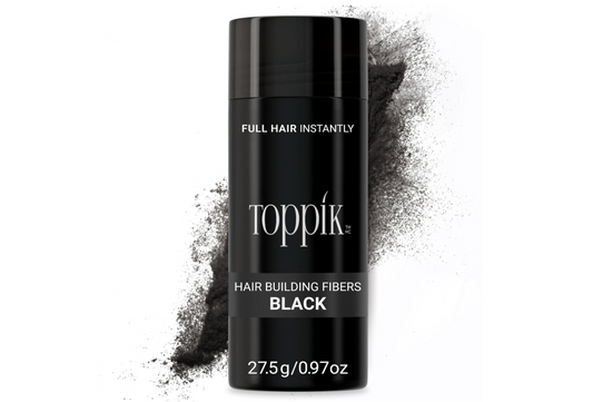 Toppik Hair Building Fibers Black - 27.5 grams - Cosmetic Hair Thickener - Hides hair loss - Instantly fuller hair