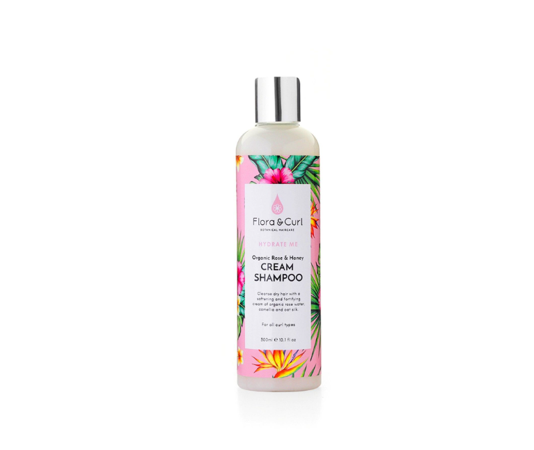 Flora & Curl Organic Rose & Honey Cream Shampoo 300ml