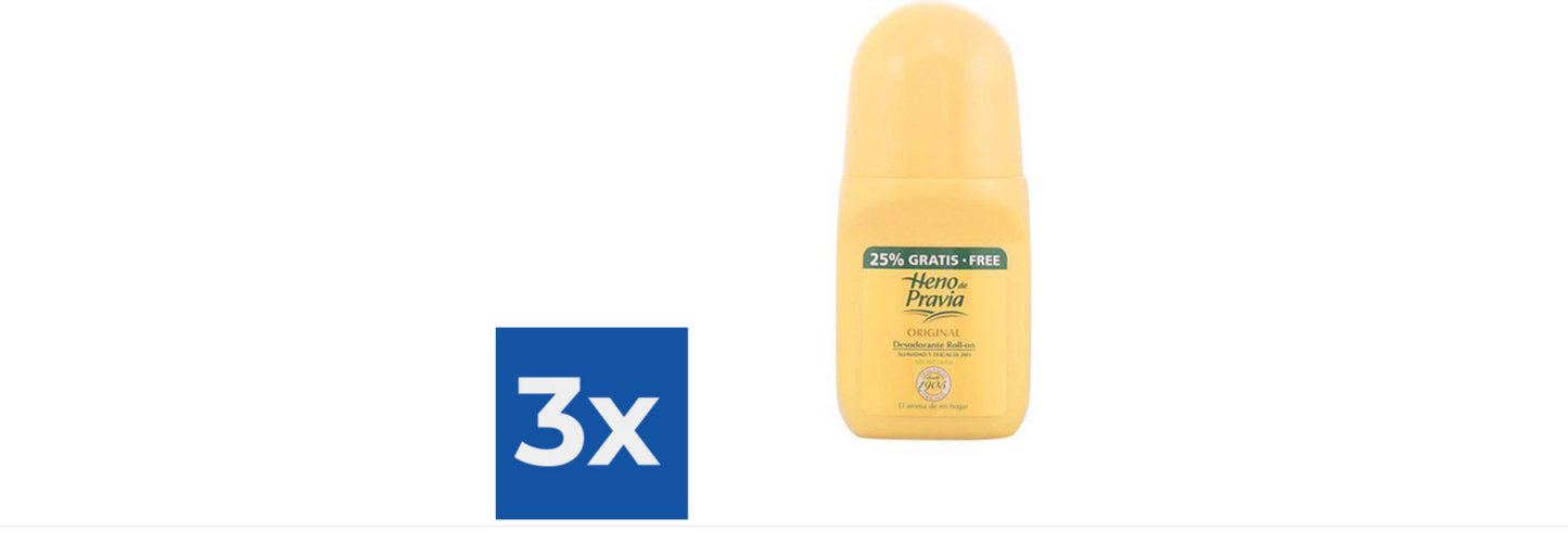 Deodorant Roller Original Heno De Pravia (50 ml) - Value pack 3 pieces