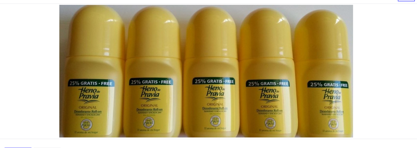 PROMO 5 pieces Heno De Pravia HENO DE PRAVIA ORIGINAL - deodorant - roller 50 ml