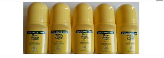 PROMO 5 pieces Heno De Pravia HENO DE PRAVIA ORIGINAL - deodorant - roller 50 ml
