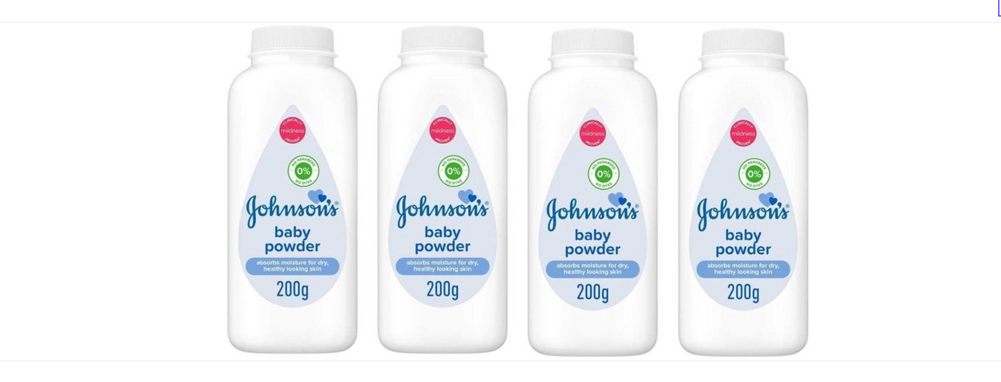 Johnson's Baby  Powder 4 x 200 Gram Value Pack