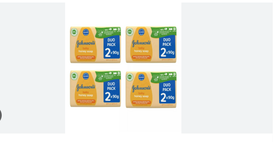 Johnson's Baby Honey Soap 8 x 90 Grams