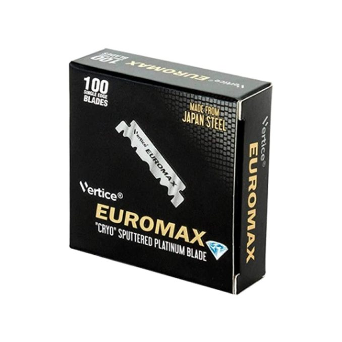 Euromax 100 Double Edge Blades - Razor Blades - Straight Razor - Blades - Barber - Single Blades - Shaving
