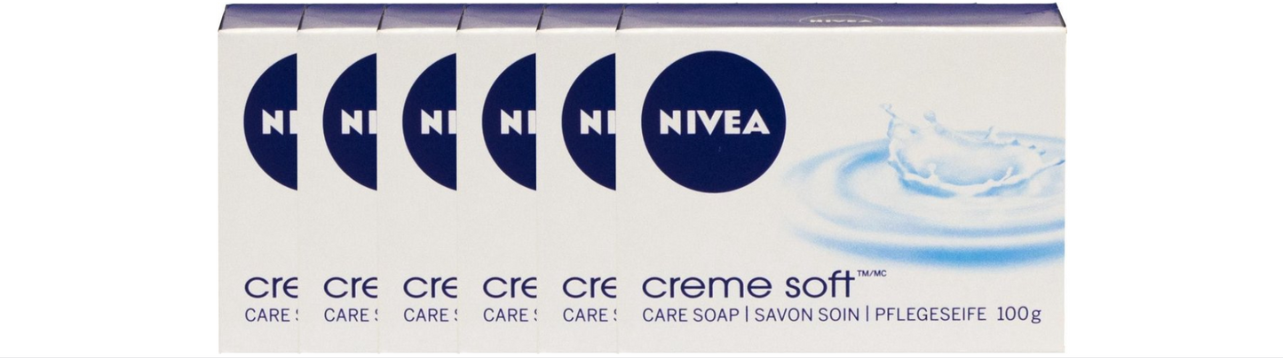Nivea Hand Soap Cream Soft - 6 x 100g - Value Pack