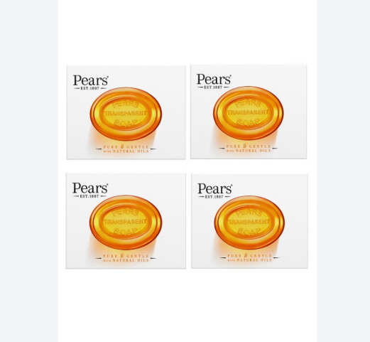 Pears Soap - Glycerine Soap Tablets - 4 x125g Value Pack