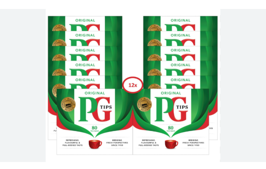 PG TIPS - Black Tea - 12 X 80 PCS - Multipack