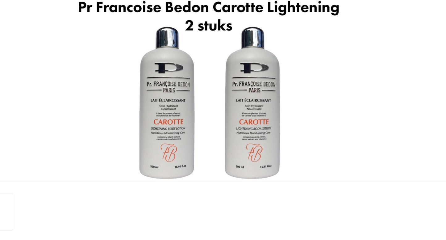 Pr Francoise Bedon - Carotte Lightening Body Lotion 500ml 2 pieces